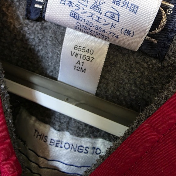 Lands' End Snowsuit Infant Size 12 Months Red Fleece Lined Polartec Zip Up - Picture 6 of 9